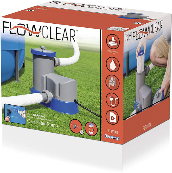Bestway Flow Clear 1500 GPH Above Ground Swimming Pool Filter Pump