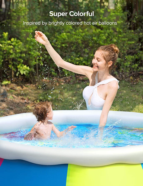 Sable Inflatable Swimming Pool Above Ground Pool 10ft x 30in Fast Set Pools for Kids Adults Toddlers Summer Backyard Garden Outdoor with Pool Cover