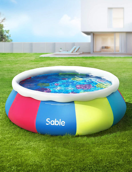 Sable Inflatable Swimming Pool Above Ground Pool 10ft x 30in Fast Set Pools for Kids Adults Toddlers Summer Backyard Garden Outdoor with Pool Cover