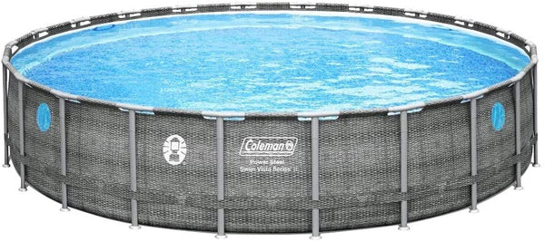 Coleman 22' x 52" Power Steel Swim Vista II Swimming Pool Set