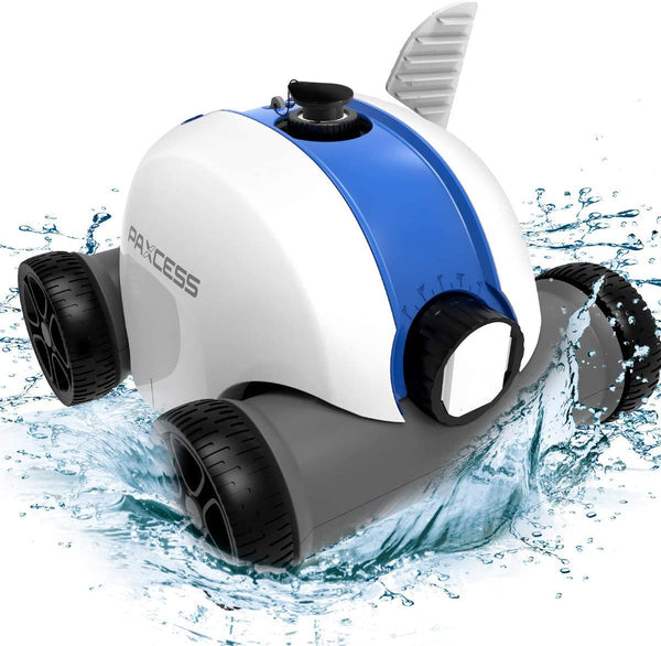 PAXCESS Cordless Automatic Pool Cleaner, Robotic Pool Cleaner with 5000mAh Rechargeable Battery, 60-90 Mins Working Time, IPX8 Waterproof, Lightweight, Good for Cleaning In-Ground/Above Ground Pool