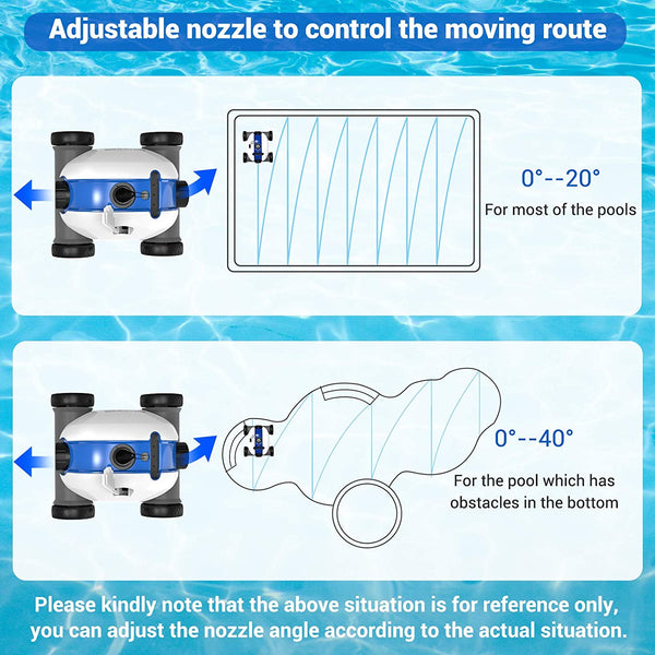 PAXCESS Cordless Automatic Pool Cleaner, Robotic Pool Cleaner with 5000mAh Rechargeable Battery, 60-90 Mins Working Time, IPX8 Waterproof, Lightweight, Good for Cleaning In-Ground/Above Ground Pool