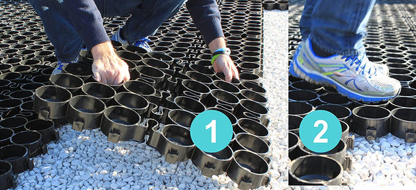 TRUEGRID PRO Plus (1.8" Depth) Permeable Pavers, Roads, Parking Lots, Stables (10-Pack, 40 SQFT)