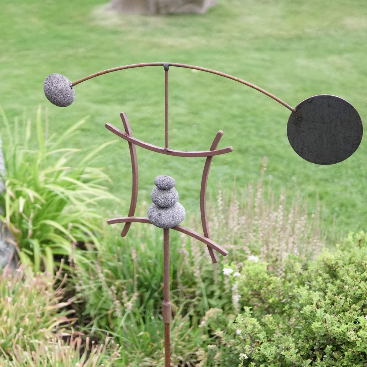 AURA LIFE Zen Garden Spinner Kinetic Wind Sculpture Balanced Arch Ya –  Pete's Patio, Lawn  Garden