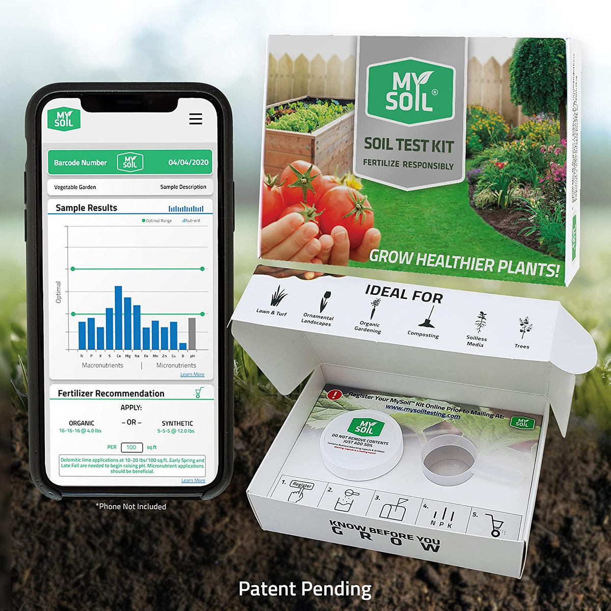 MySoil - Soil Test Kit 4 Pack | Grow The Best Lawn & Garden | Complete ...