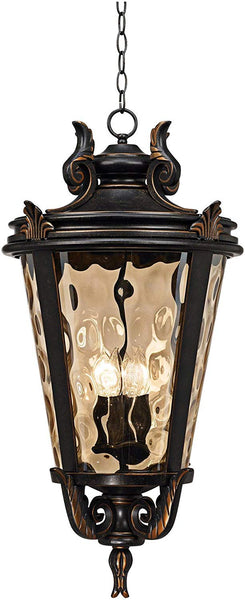 Casa Marseille Traditional Outdoor Ceiling Light Hanging Veranda Bronze 30"