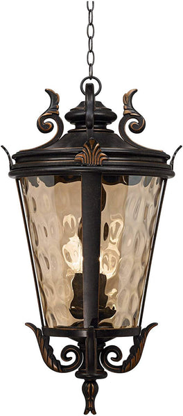 Casa Marseille Traditional Outdoor Ceiling Light Hanging Veranda Bronze 30"