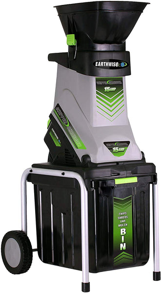 Earthwise GS70015 15-Amp Garden Corded Electric Chipper/Shredder, Collection Bin