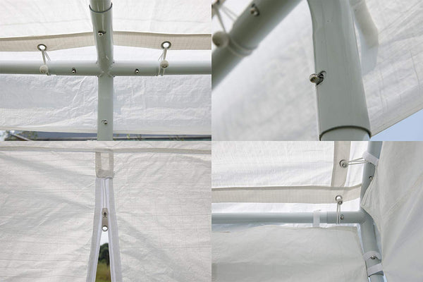 GOJOOASIS 20 x 20 ft Heavy Duty Outdoor Metal Carport