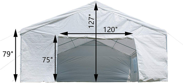 GOJOOASIS 20 x 20 ft Heavy Duty Outdoor Metal Carport