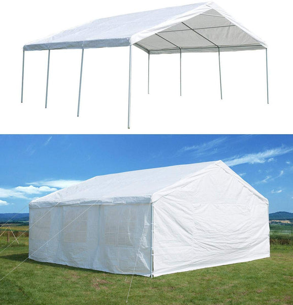 GOJOOASIS 20 x 20 ft Heavy Duty Outdoor Metal Carport