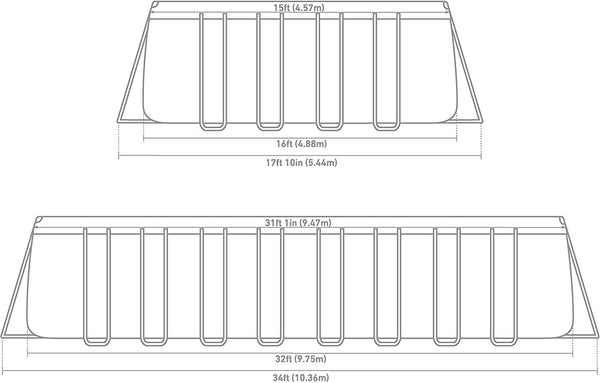 Intex 32ft X 16ft X 52in Ultra XTR Rectangular Pool Set with Sand Filter Pump
