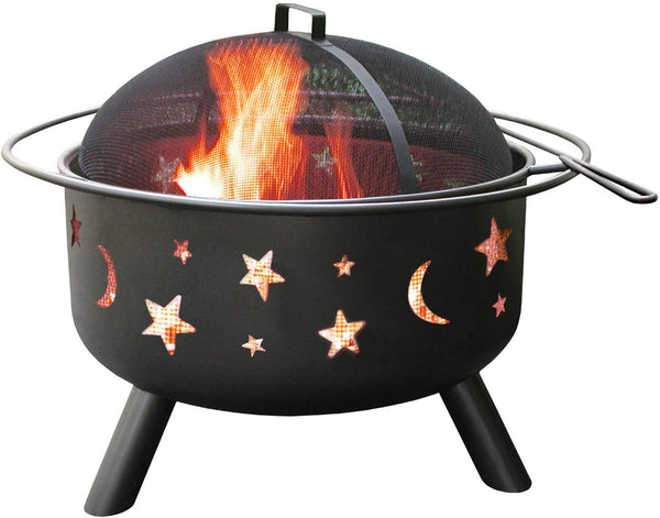 Landmann 23875 Fire Dance Bear and Paw Fire Pit, Metallic Brown