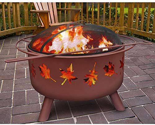 Landmann 28673 Big Sky Tree Leaves Fire Pit, Georgia Clay, 12.5-inches Deep