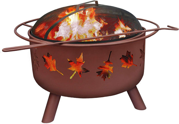 Landmann 28673 Big Sky Tree Leaves Fire Pit, Georgia Clay, 12.5-inches Deep
