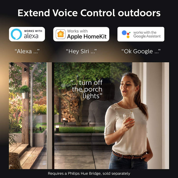 Philips Hue Inara White Outdoor Lantern, Wall Fixture & 1 Hue White A19 LED Smart Bulb