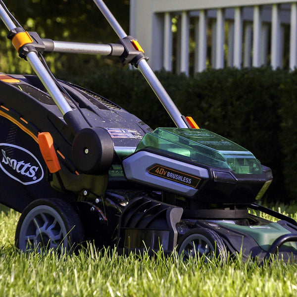 Scotts Outdoor Power Tools 60040S 19-Inch 40-Volt Cordless Lawn Mower, LED Lights,