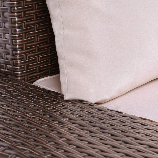U-MAX Patio PE Rattan Wicker Sofa Set Outdoor Sectional Furniture Chair Set with Cushions and Tea Table