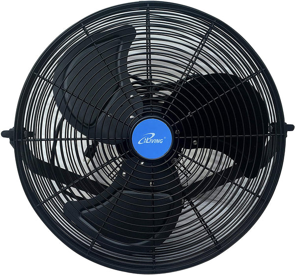 iLIVING ILG8E18-15 Wall Mount Outdoor Waterproof Fan, 18", Black