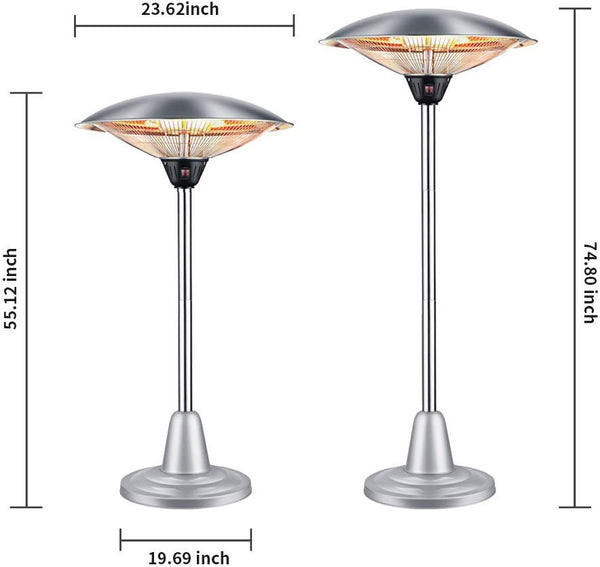 sundate Outdoor Patio Heater, Electric Outdoor Heater Free-Standing