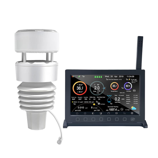 ECOWITT Wittboy Pro Weather Station HP2564, with 7 Inch HP2560 TFT Display Console and WS90 Outdoor Weather Sensor, Supports WU/WeatherCloud/Wow/Ecowitt Servers,915 MHz