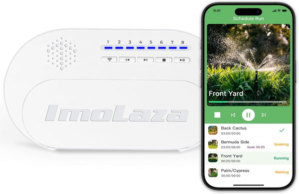 Smart Sprinkler Controller - WiFi Irrigation Timer with 6 Zones, Weather-Based Watering System
