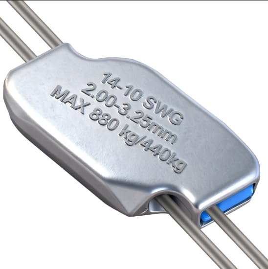 Medium Wire Joiner 14-10ga. 100ct, Connecting 14-10 Gauge Wire, High Tensile, Reusable, Tool-Free, Wire Joiner for Agriculture, Electric Power, Construction Applications