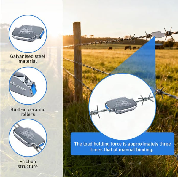 Medium Wire Joiner 14-10ga. 100ct, Connecting 14-10 Gauge Wire, High Tensile, Reusable, Tool-Free, Wire Joiner for Agriculture, Electric Power, Construction Applications