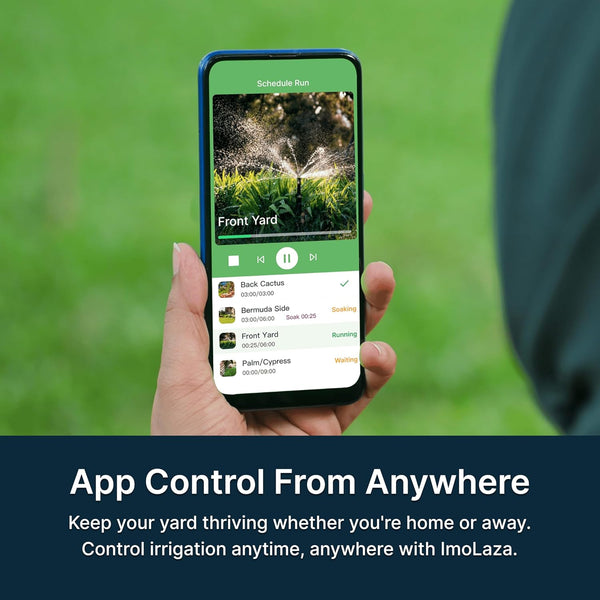Smart Sprinkler Controller - WiFi Irrigation Timer with 6 Zones, Weather-Based Watering System