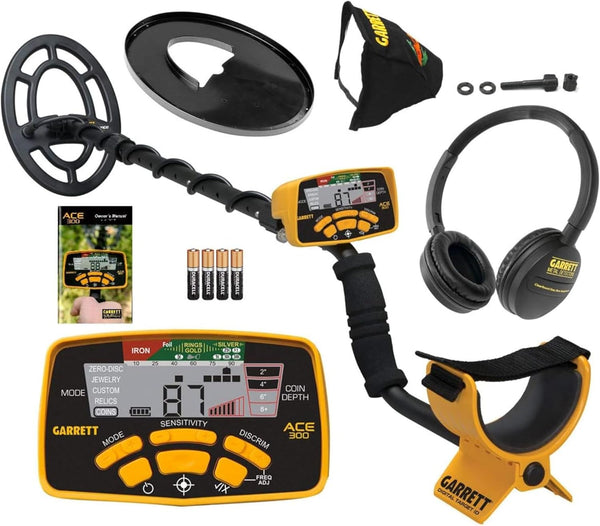 Garrett Ace 300 Metal Detector with Digital Target ID - Professional Treasure Hunting Equipment