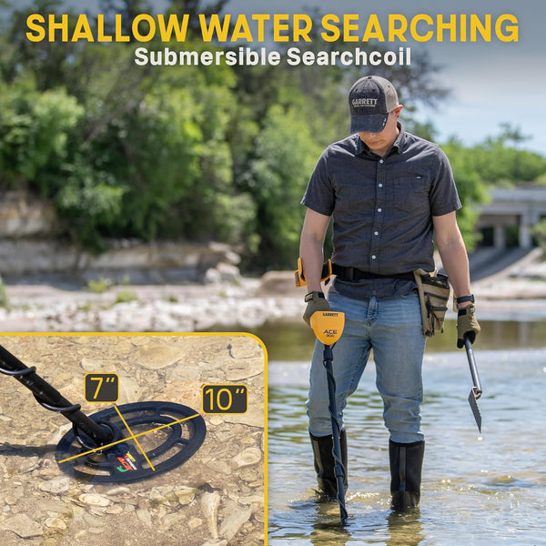Garrett Ace 300 Metal Detector with Digital Target ID - Professional Treasure Hunting Equipment