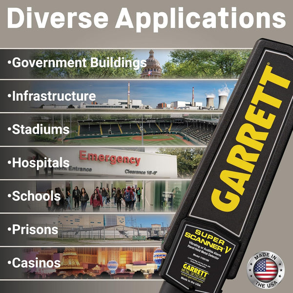 Garrett Super Scanner V Handheld Metal Detector - Professional Security Wand