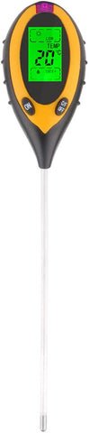 Soil Tester Moisture,Digital Plant Thermometer,4-in-1 soil tester,Soil Moisture Meter Plant Test,Sensor Hygrometer Soil Tester,Plant Water Meter Indoor & Outdoor for Potted plants, gardens, lawns