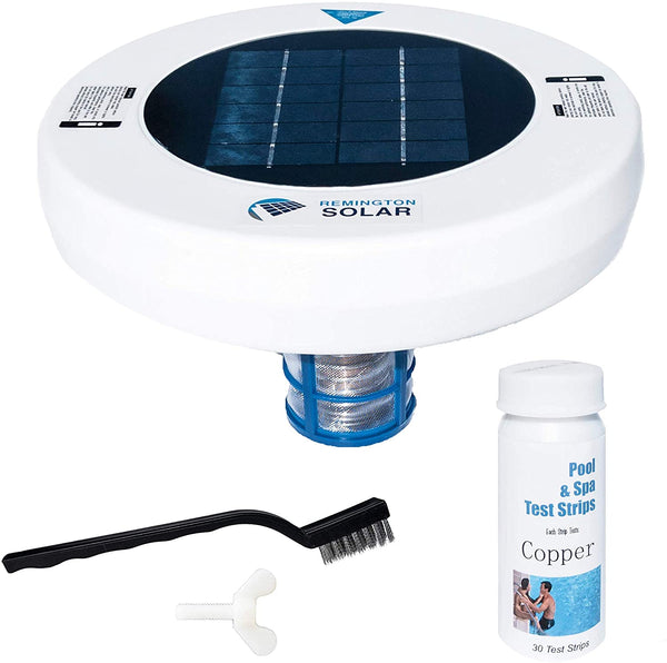 Remington Solar Chlorine-Free Sun Shock & Water Purifier – Reduces Chlorine Usage by up to 80-Percent – Solar Powered Pool Clarifier - Automatic Pool Cleaner & Pool Ionizer for All Pools
