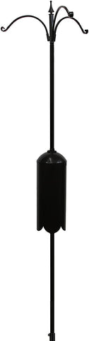 Kettle Moraine Bird Feeder Pole Set with Squirrel Baffle & Twister Ground Socket (3 Arm)