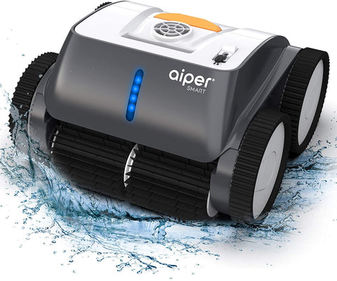 AIPER SMART Cordless Robotic Pool Cleaner, Wall-Climbing, Triple-Motor, Intelligent Route Plan Tech Automatic Pool Cleaner, Max Cleaning Coverage, Ideal for in/Above Ground Pools Suit for 1614 Sq Ft
