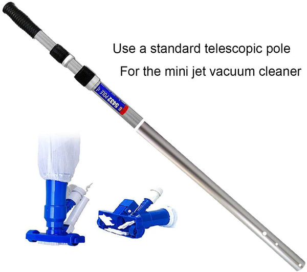 PoolSupplyTown Pool Spa Jet Vacuum Cleaner w/ Brush, Ideal for Above Ground and Inflatable Pool, Spa, Hot Tub, Pond, Waterfall, No Pump-Filter System or Electric Power Required (Use with A Telescopic Pool Pole, Not Included)