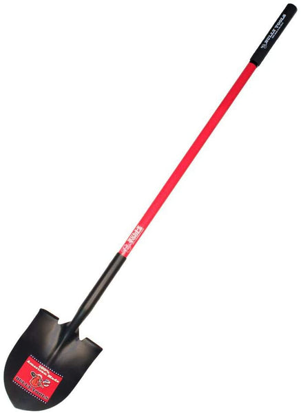 Bully Tools 82515 14-Gauge Round Point Shovel with Fiberglass Long Handle