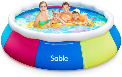 Sable Inflatable Swimming Pool Above Ground Pool 10ft x 30in Fast Set Pools for Kids Adults Toddlers Summer Backyard Garden Outdoor with Pool Cover