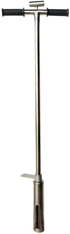 INTBUYING Soil Probe Sampler with Sample Ejector Stainless Steel Gator Step Tube 2'' Diameter