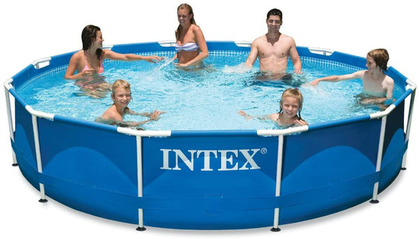 Intex FBA_28211EH Metal Frame Pool Set, 12 ft x 30 in, blue