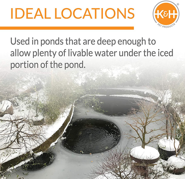 K&H PET PRODUCTS 100213382 Thermo 3.0 Pond Deicer, 100 Watts, Black