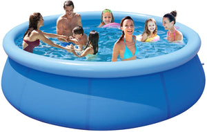 Pugmiia Above Ground Swimming Pools for Adults - 12ft x 30in Outdoor Pool Below up Pool for Kids Pools for Backyard - Inflatable Swimming Pool Adult Big Pool for Family Summer Water Party