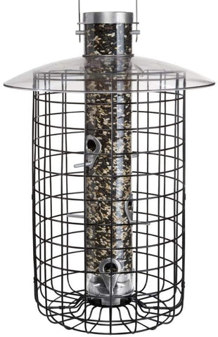 Droll Yankees 344305 Squirrel Proof, Caged Sunflower Bird Feeder, 20-Inch, Black