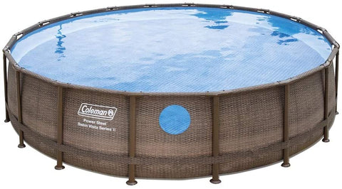 Coleman 18' x 48'' Power Steel Swim Vista Series II Swimming Pool Metal Frame