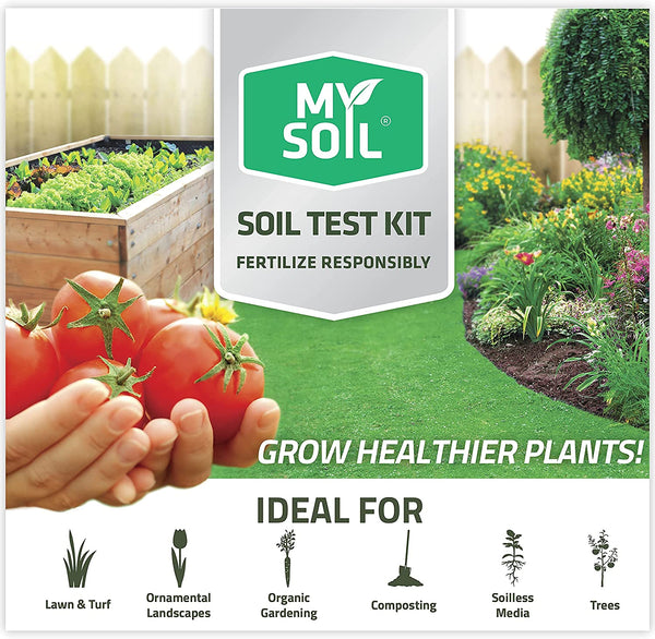 MySoil - Soil Test Kit 4 Pack | Grow The Best Lawn & Garden | Complete & Accurate Nutrient and pH Analysis with Recommendations Tailored to Your Soil and Plant Needs