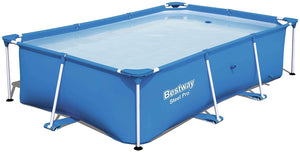 Bestway 56496E Steel Pro 8.5' x 5.6' x 2' Rectangular Above Ground Swimming Pool (Pool Only) with Rust-Resistant Steel Frame, Heavy-Duty PVC, and Polyester 3 Ply Sidewalls