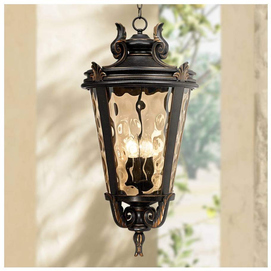 John timberland casa marseille outdoor wall light fixture bronze scroll hammered glass patio porch cheap