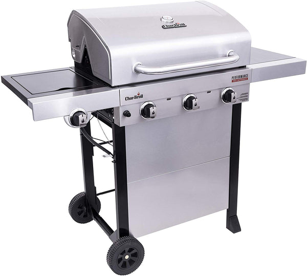 Char-Broil 463370719 Performance TRU-Infrared 3-Burner Cart Style Gas Grill, Stainless Steel