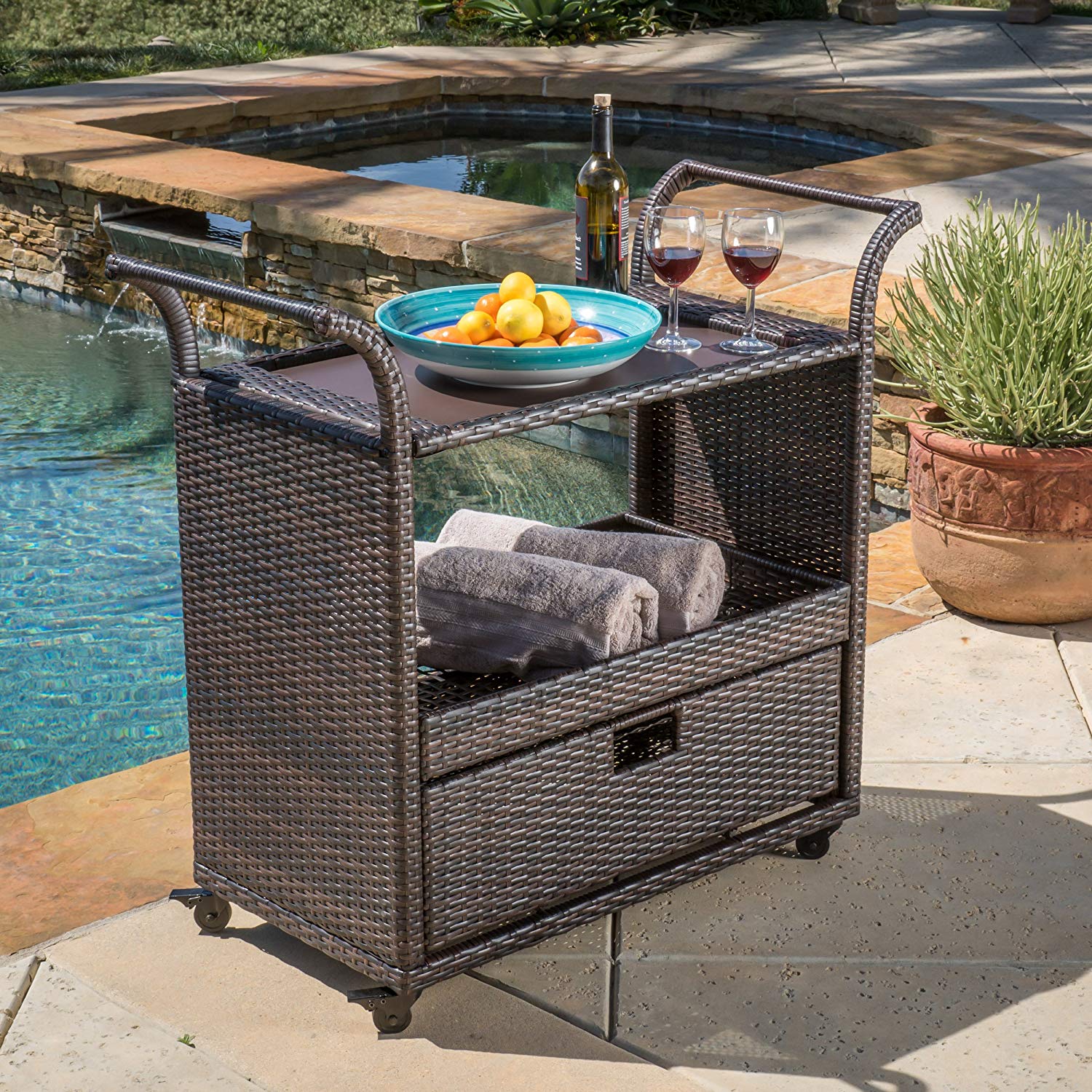 Christopher Knight Home 295651"Corona CKH Outdoor Barcarts, multibrown